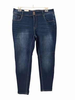 Encore Jeans Roll Up Premium Fit Dark Wash Jeans size 20